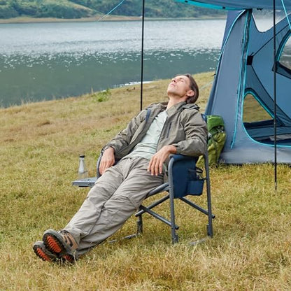 TIMBER RIDGE Aluminum Oversized Camping Chair, Support 400lbs
