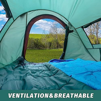 Pop-up Tent,2 Person Camping Tent,Instant Portable Beach Tent,Easy Pop Up Shade Tents 2 Doors for Camping Hiking & Traveling with Carrying Bag
