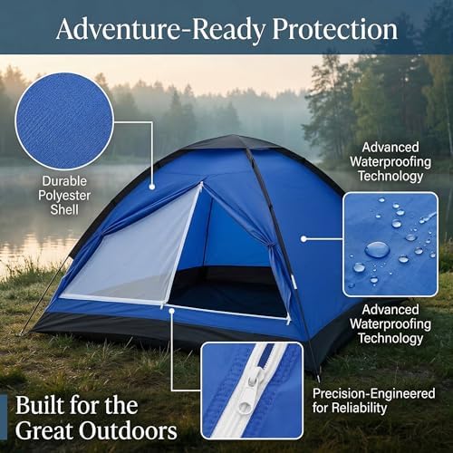 XL Camping Tent 1/2 Person Small Tents Lightweight Waterproof Adult
