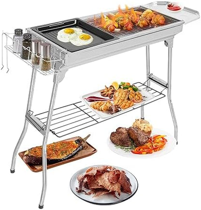 Outvita Portable Charcoal Grill, Large, 39 x 12 x 28"