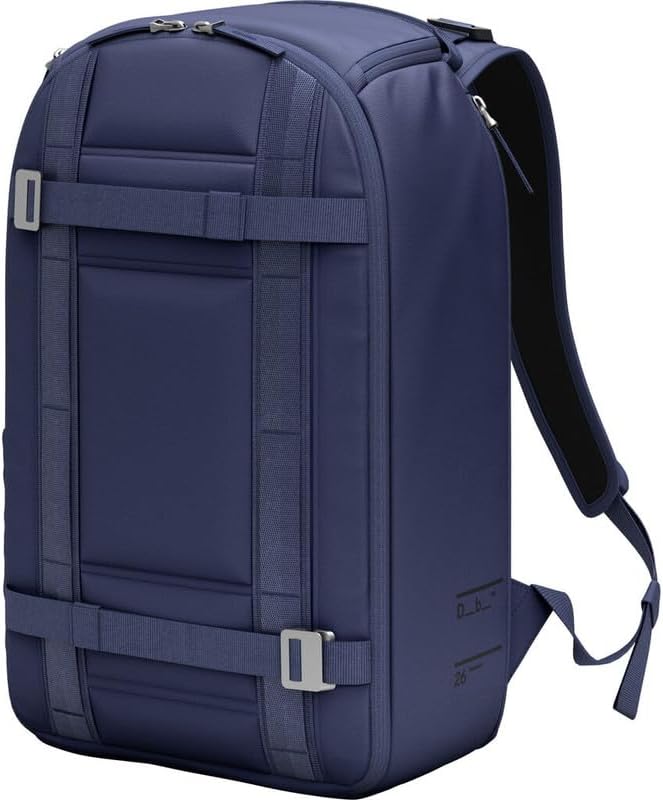 Db Journey Ramverk Backpack - Durable Travel Backpack with Laptop Compartment & Pockets for Work, Luggage with Roller Bag Hook Up System, 26L - Blue Hour
