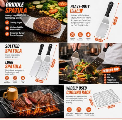 Griddle Accessories Kit for Blackstone and Camp Chef, Flat Top Grill
