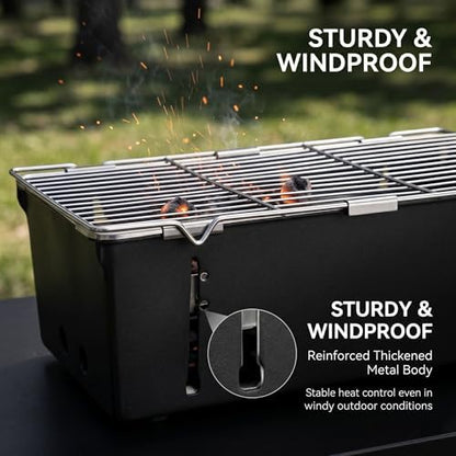 Small BBQ Charcoal Grill Portable Outdoor Fire Pit Grill