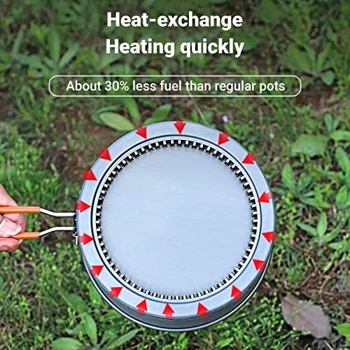Bulin Camping Pot,2.1L High Efficiency Backpacking Camping Cooking Set
