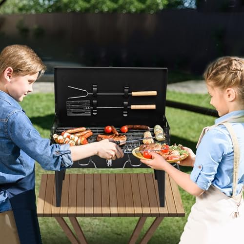 Outvita Portable Charcoal Grill, Foldable BBQ, Outdoor Smokers