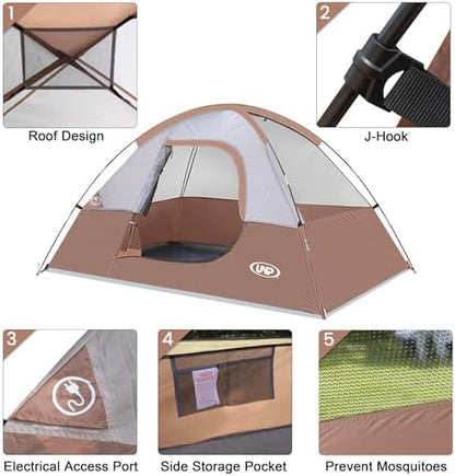 Camping Tent 2-4 Person Dome Tents