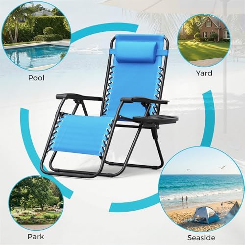 Homall Zero Gravity Chair Patio Folding Lawn Camp Reclining
