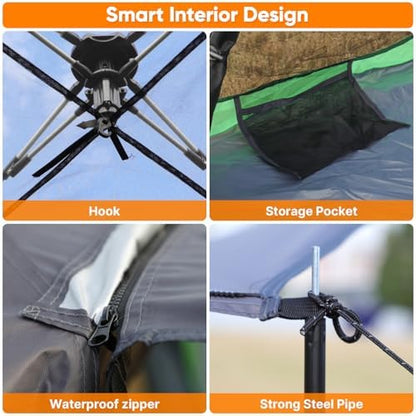 Golabs Pop Up Camping Tent for 2/3 Person, Quick Setup by Pre-Attached Pole