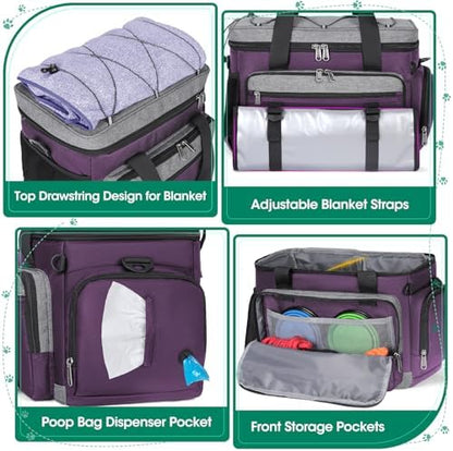 IGOLUMON Dog Travel Bag Large Waterproof Pet Travel Bags Set for Supplies