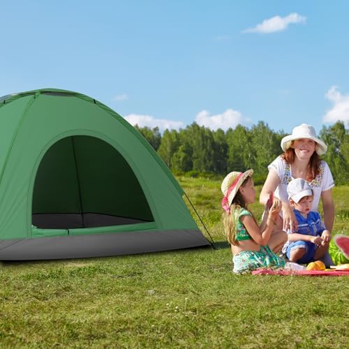 Camping Tent, Waterproof & Windproof Camping Dome Tent Automatic Pop Up Quick Shelter with Portable Carry Bag for Outdoor Hiking