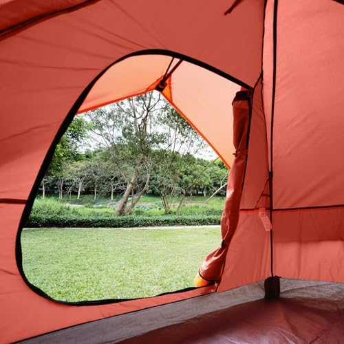 unp 6 Person 4 Season Dome Tent, Easy to Set Up for Camping & Hiking, Lightweight & Portable, Green