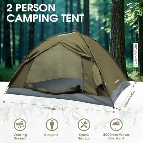 JAICOM 1-4 Person Camping Tent - Lightweight Backpacking Tent, Easy Set Up