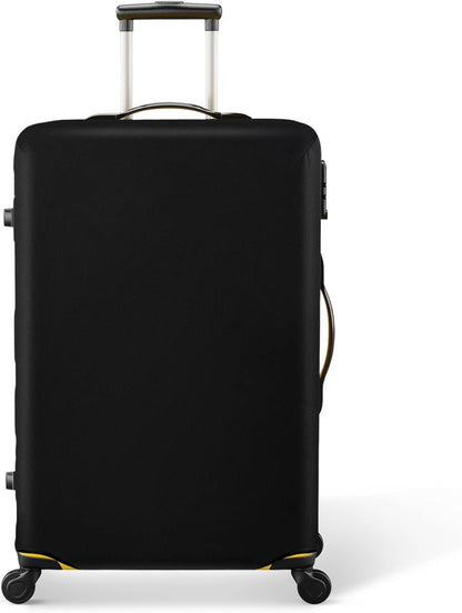 24 Inch PVC Luggage Protector Covers for TSA Approved Clear Suitcase Cover Protector Transparent Luggage Protective Cover Set (Black, Suitable for 23"-24")