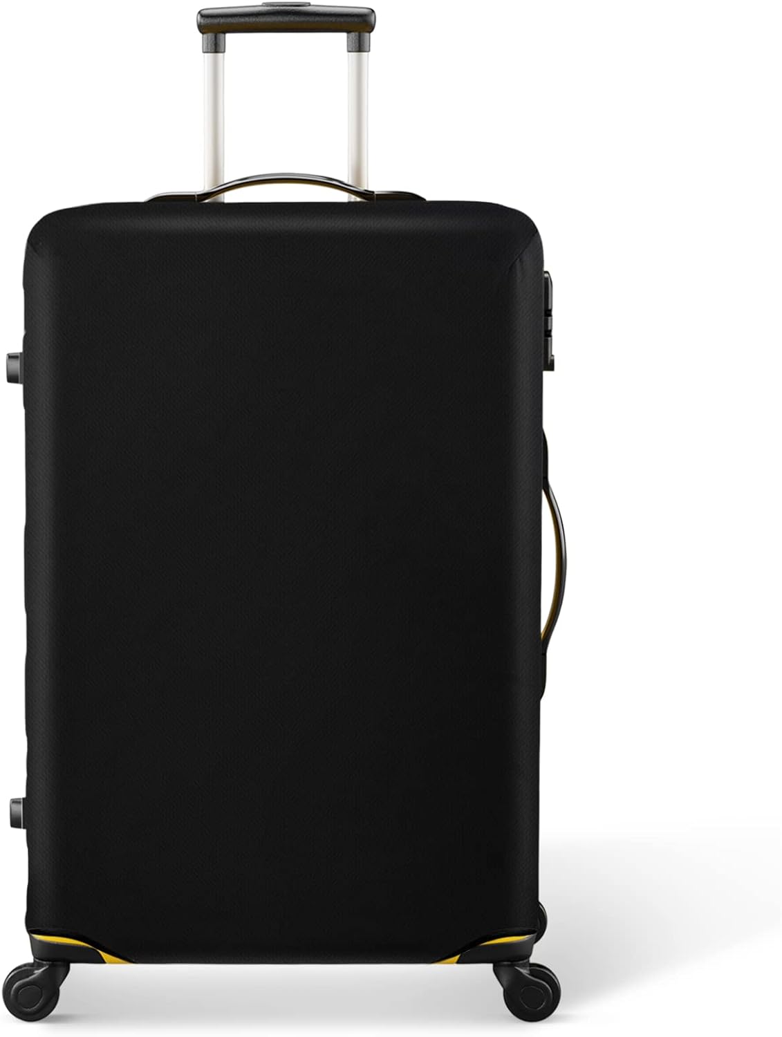 30 Inch PVC Luggage Protector Covers for TSA Approved Clear Suitcase Cover Protector Transparent Luggage Protective Cover Set (Black, Suitable for 30"-31")