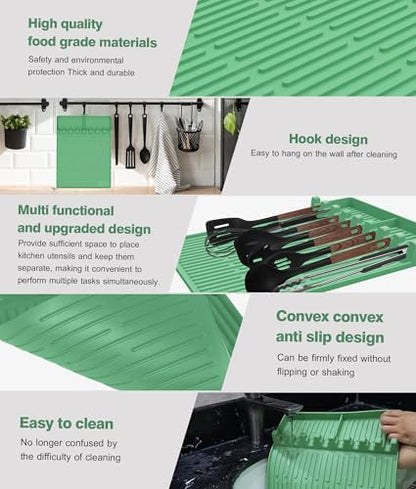 Silicone Grill Mat for Blackstone Griddle Accessories, 8-Slot Tool Mat
