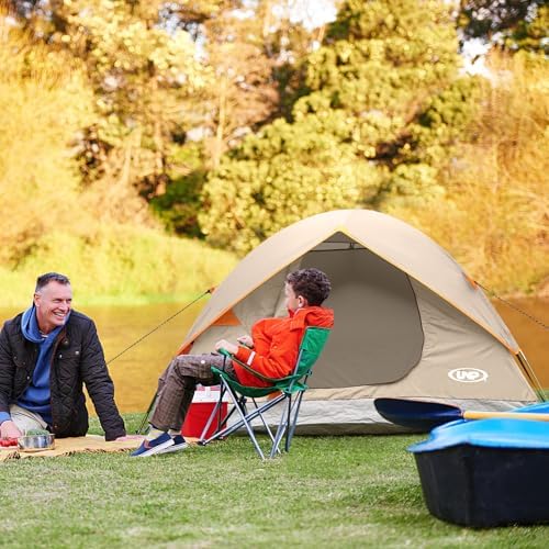 unp 6 Person 4 Season Dome Tent, Easy to Set Up for Camping & Hiking, Lightweight & Portable, Green
