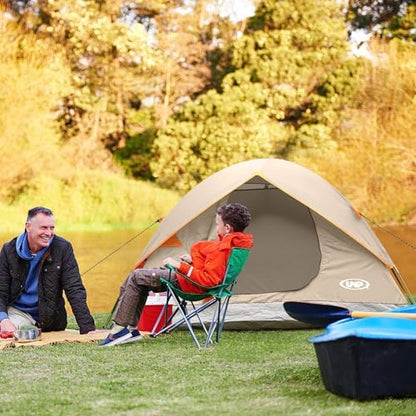 unp 6 Person 4 Season Dome Tent, Easy to Set Up for Camping & Hiking, Lightweight & Portable, Green