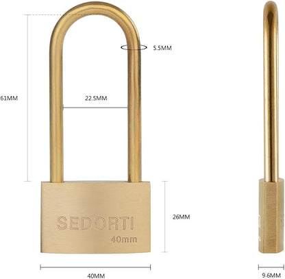 Weather Proof Lock, Keyed Alike Solid Brass Padlocks - Image 4