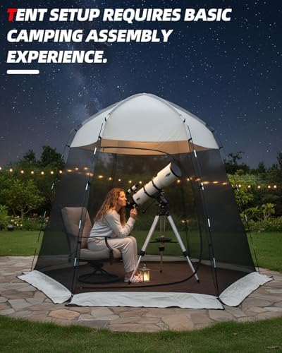 Abahub Portable Screen House Tent for 4 Person, 9.2x9.2x6.6 ft