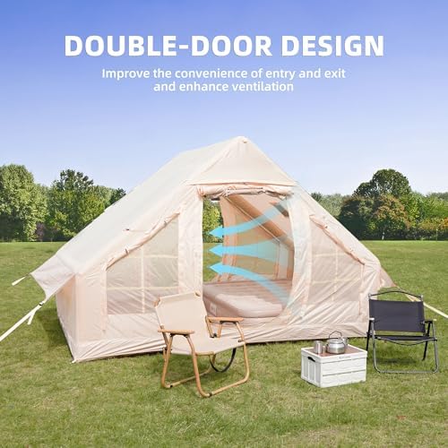 Large Family Cabin Yurt Inflatable Pop Up Waterproof Camping Tent