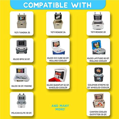 Cooler Net for Dry Storage and Organization - Compatible with YETI, RTIC, Ninja, Igloo, Coleman, Lifetime, Pelican Ice Chests - Works with Cooler Lights, Wheel Kits, RTIC Cooler Accessories, and More