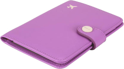 ZOPPEN Passport Holder Women, Passport Cover Travel Wallet Rfid Blocking Passport Wallet Cover Case Travel Essentials Document Organizer, Violet Purple
