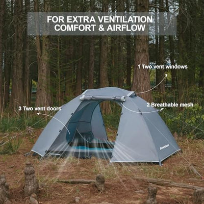 EchoSmile Lightweight Backpacking 2 Person Tent Waterproof Camping Tent