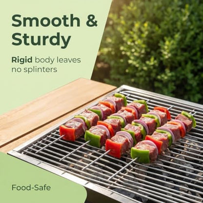 50 Pack 13.5 Inch Stainless Steel BBQ Skewers