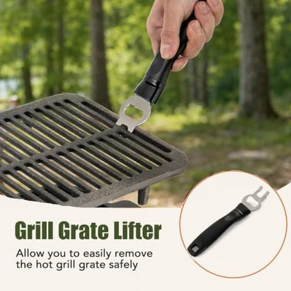 Giantex Portable Hibachi Grill Outdoor, Small Cast Iron BBQ Charcoal Grill