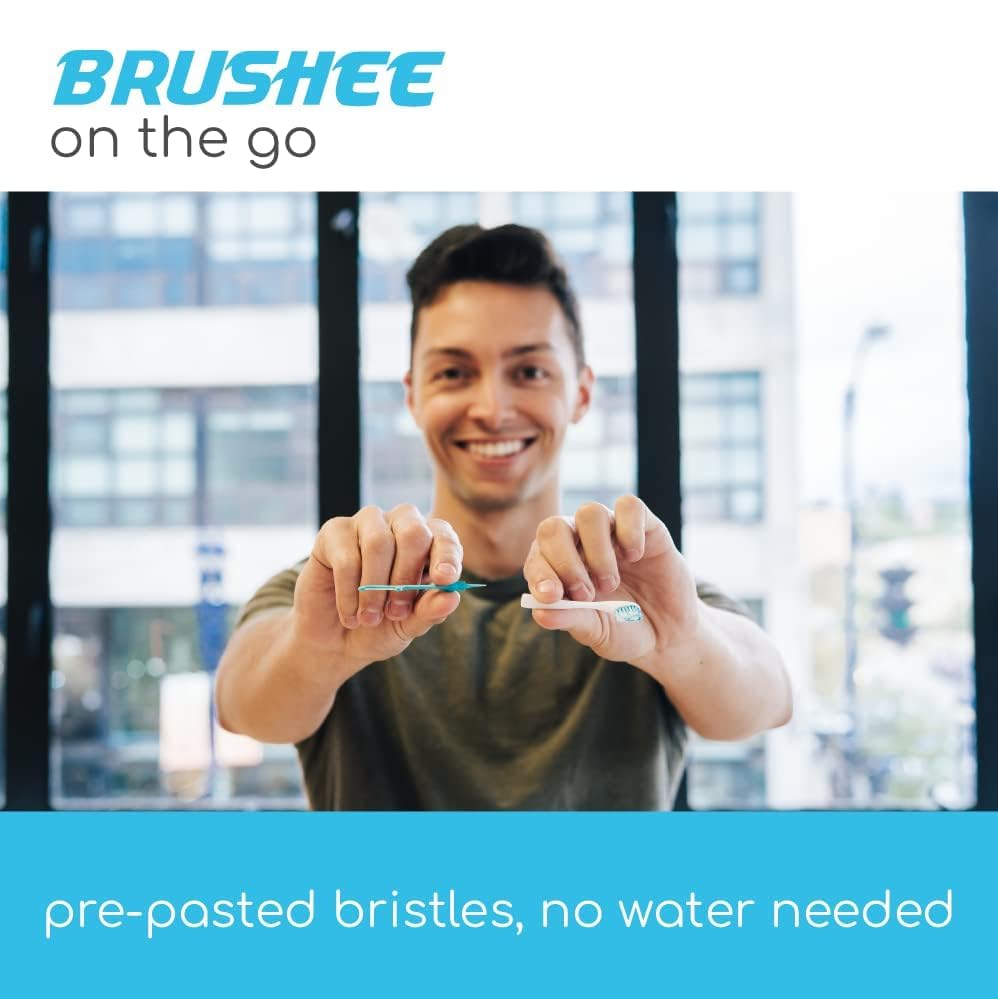 The Evolution of Oral Care | 4-in-1 Tool (Paste + Brush + Floss + Pick) | Individually Wrapped | Disposable | Prepasted Travel Toothbrushes | Small Adult Toothbrush - (3-Pack)