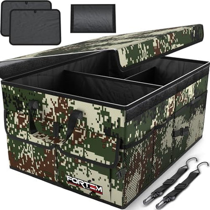 FORTEM Trunk Organizer - Foldable Car Organizer & Storage for SUVs & Trucks