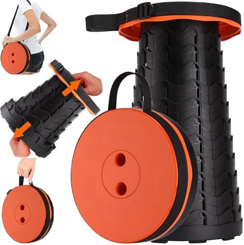 Fishboy Collapsible Stool for Adults, Portable Folding Camping Seat, 400lbs
