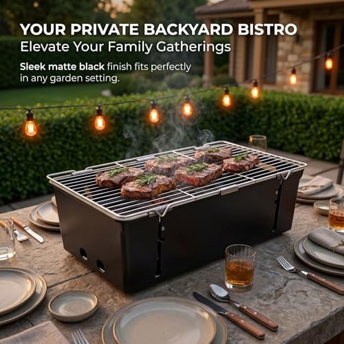 Small BBQ Charcoal Grill Portable Outdoor Fire Pit Grill
