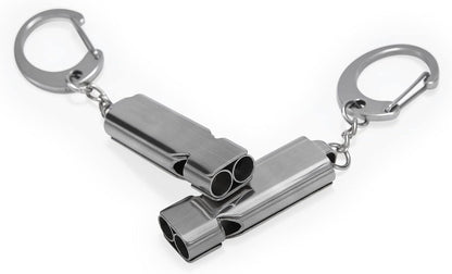 Whistle for Coaches Teachers, Emergency Survival Stainless Steel Whistles 2 Pack with Keychain for Referee Train Hiking Sports Boating Kayak Life Vest Jacket Lifeguard Outdoor Security