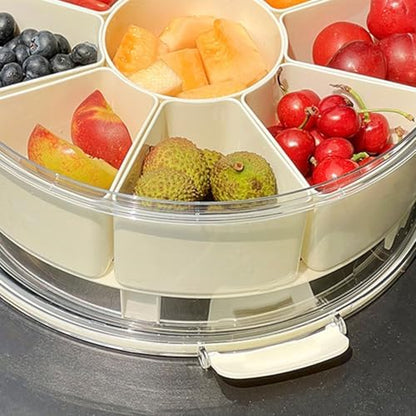 ljhnba Multi Compartment Food Organiser with Ice Retention Tray for Hiking Travel Fruit Snacks Organization Tool Camping Picnics Insulated Food Container