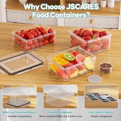 40 Pcs Food Storage Containers with Lids Airtight (20 Lids & 20 Containers)