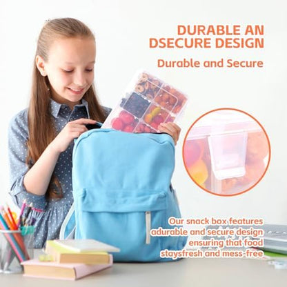2 Pcs Snack Box Container for Kids,