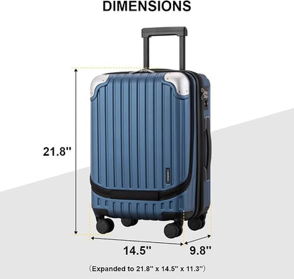 LEVEL8 Grace Carry on Luggage Airline Approved, 20 Inch Expandable Hard Sided - Image 9