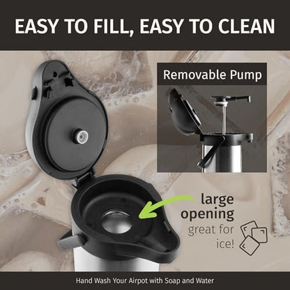 Cresimo Coffee Carafe with Pump 102oz / 3L Airpot Large Hot Water Dispenser