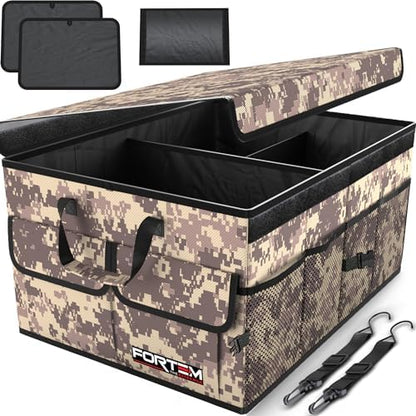 FORTEM Trunk Organizer - Foldable Car Organizer & Storage for SUVs & Trucks