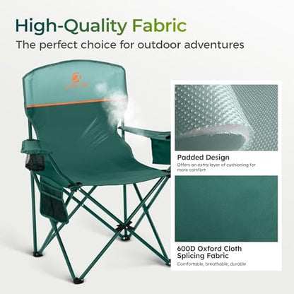 ALPHA CAMP Folding Camping Chair for Adults Lawn Chair for Camping Outdoor