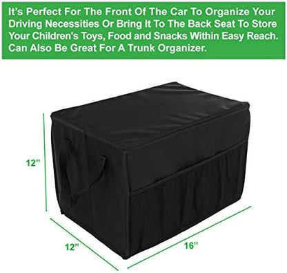lebogner Insulated Car Console Organizer X-Large Vacation Trunk Cooler Box For Hot Or Cold Food While Traveling, Collapsible Travel Or Shopping Carry Basket, Outdoor Picnic Bag For Camping