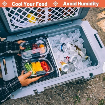 52 & 72 Qt Cooler Basket Compatible with RTIC 52 & 72 Qt Ultra-Light Coolers, Perfect for Organization Accessory, Black