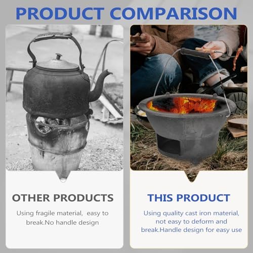 Cast Iron Outdoor Charcoal Barbecue Stove for Camping 8.26inch