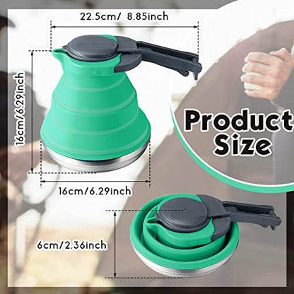 Geiserailie 1.5l Portable Collapsible Kettle Camping Pot