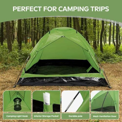 Wingedsteed 2 Person Camping Tent Waterproof Portable Dome Tent for Hiking Backpacking, Easy Setup with Rainfly and Carry Bag