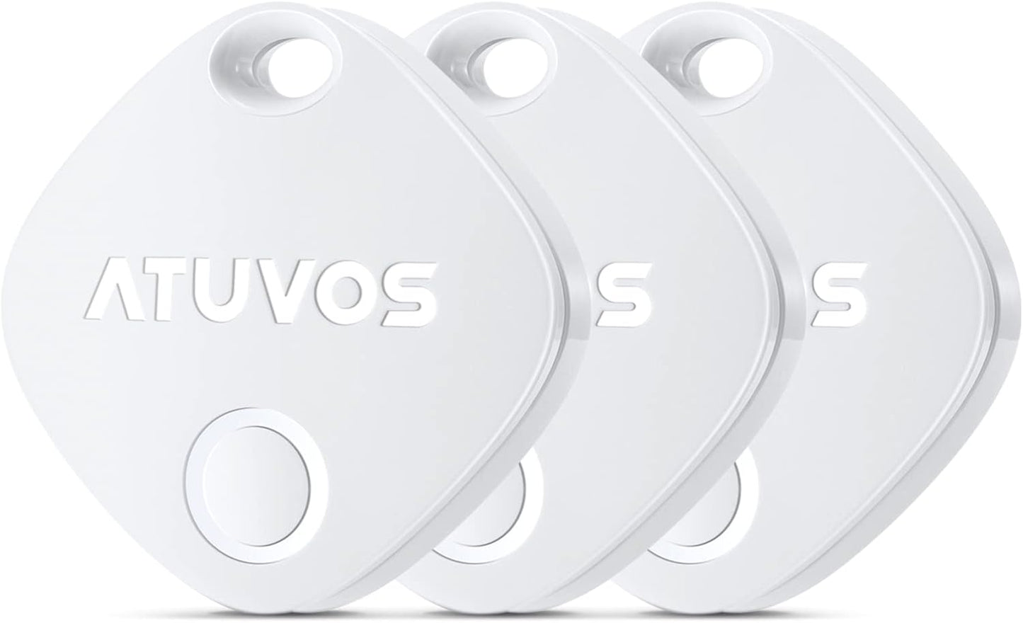 ATUVOS Air Tracker Tags-3 Pack, Bluetooth Luggage Tracker Works with Apple Find My APP (iOS Only, Not for Android), Keys Finder and Item Locator for Luggage, Backpack, Suitcases, Replaceable Battery