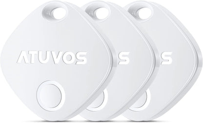 ATUVOS Air Tracker Tags-3 Pack, Bluetooth Luggage Tracker Works with Apple Find My APP (iOS Only, Not for Android), Keys Finder and Item Locator for Luggage, Backpack, Suitcases, Replaceable Battery