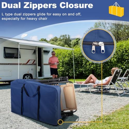Explore Land Chair Storage Bag for Folding Longue Zero Gravity, Blue