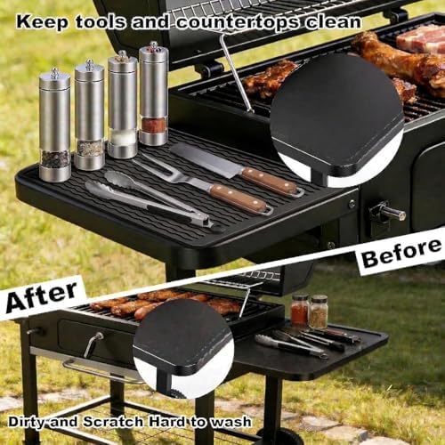 Silicone Grill Tool Mat for Blackstone Griddle,Side Shelf Spatula Mat